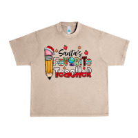 French Oak Santa Favorite Teacher Urban Heavy Tee - CowhideDigitalArt
