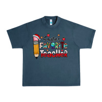 Midnight Navy Santa Favorite Teacher Urban Heavy Tee - CowhideDigitalArt