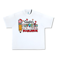 White Santa Favorite Teacher Urban Heavy Tee - CowhideDigitalArt