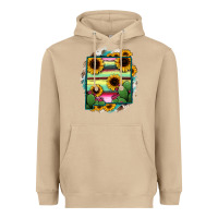 Mushroom New Mexico Map Sunflower Cactus Serape Heavyweight Hoodie - RanaPortraitStore