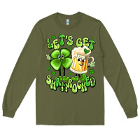 Army Green let's get shamrocked Long Sleeve Tee - Artiststas