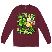 Burgundy let's get shamrocked Long Sleeve Tee - Artiststas