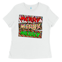 White merry merry merry Ladies Tee - CowhideDigitalArt