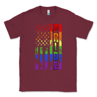 Burgundy lgbtq pride american flag Classic Tee - FaDigitalArtStudio