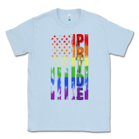 Dusty Blue lgbtq pride american flag Classic Tee - FaDigitalArtStudio