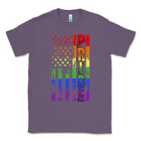 Lavender lgbtq pride american flag Classic Tee - FaDigitalArtStudio
