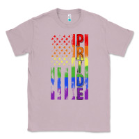 Lilac lgbtq pride american flag Classic Tee - FaDigitalArtStudio