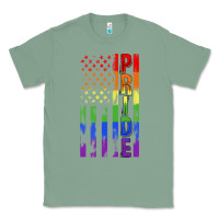 Sage lgbtq pride american flag Classic Tee - FaDigitalArtStudio