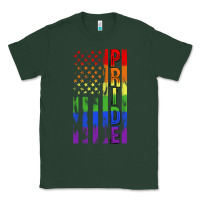 Sports Green lgbtq pride american flag Classic Tee - FaDigitalArtStudio