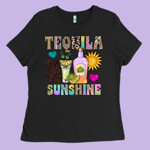 Tequila Sunshine Ladies Tee Designed By Cowhidedigitalart