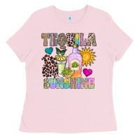 Bubblegum Pink Tequila Sunshine Ladies Tee - CowhideDigitalArt