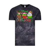 Cloud Black Merry Christmas Vintage Tee - CowhideDigitalArt