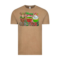 Vintage Coffee Merry Christmas Vintage Tee - CowhideDigitalArt