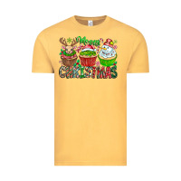 Vintage Mustard Merry Christmas Vintage Tee - CowhideDigitalArt