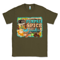 Army Green pumpkin spice junkie Classic Tee - BarkalooDesign