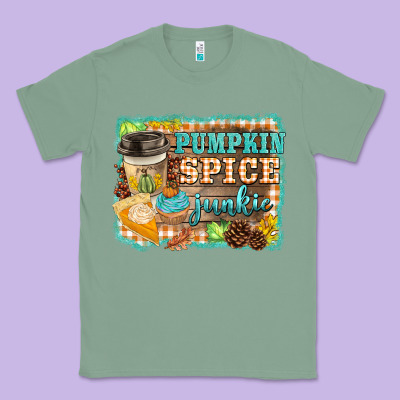 Pumpkin Spice Junkie Classic Tee Designed By Barkaloodesign