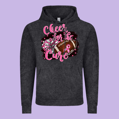 Cheer For The Cure Vintage Hoodie Designed By Barkaloodesign