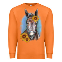 Carrot Sunflower Donkey Premium Sweatshirt - RanaPortraitStore