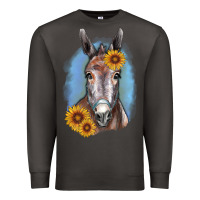 Smoke Sunflower Donkey Premium Sweatshirt - RanaPortraitStore