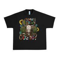 Black summer down cowboy Urban Heavy Tee - CowhideDigitalArt