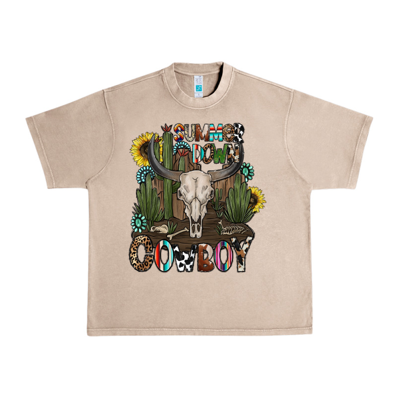Summer Down Cowboy Urban Heavy Tee by CowhideDigitalArt | Teevron