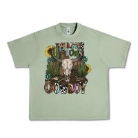 Oil Green summer down cowboy Urban Heavy Tee - CowhideDigitalArt