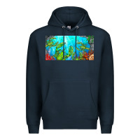 Navy lobster license plate Premium Hoodie - BarkalooDesign
