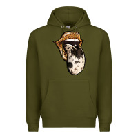 Army Green Western Leopard Cowhide Tongue Premium Hoodie - Jasminsmagicworld