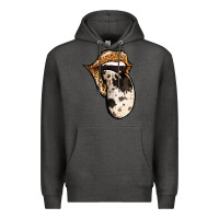 Charcoal Heather Western Leopard Cowhide Tongue Premium Hoodie - Jasminsmagicworld