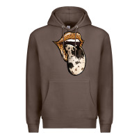 Coffee Western Leopard Cowhide Tongue Premium Hoodie - Jasminsmagicworld
