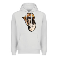 Dove Grey Western Leopard Cowhide Tongue Premium Hoodie - Jasminsmagicworld