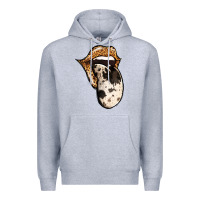 Heather Grey Western Leopard Cowhide Tongue Premium Hoodie - Jasminsmagicworld