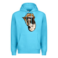 Ocean Blue Western Leopard Cowhide Tongue Premium Hoodie - Jasminsmagicworld