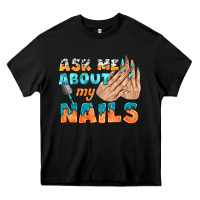 Black ask me about my nails bbs Heavy Core Tee - BundleAndBundleShop