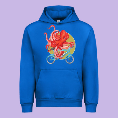 Cycling Octopus Urban Hoodie Designed By Bettercallsaul