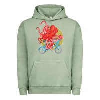 Pigment Oil Green Cycling octopus Urban Hoodie - Bettercallsaul