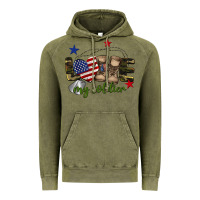 Vintage Olive Love My Soldier Vintage Hoodie - BarkalooDesign