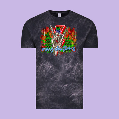 Punk Rock Merry Christmas Vintage Tee Designed By Cowhidedigitalart