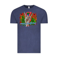 Vintage Denim punk rock Merry Christmas Vintage Tee - CowhideDigitalArt