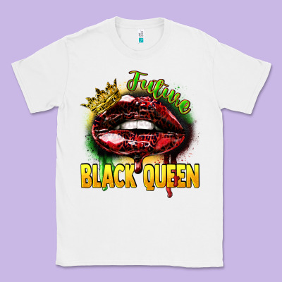 Future Black Queen Classic Tee Designed By Fadigitalartstudio