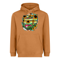 Meerkat Ohio Map Sunflower Cactus Serape Heavyweight Hoodie - RanaPortraitStore