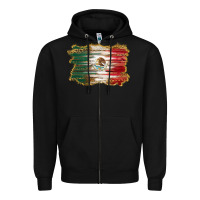 Black mexican flag with leopard Zipper Hoodie - RanaPortraitStore