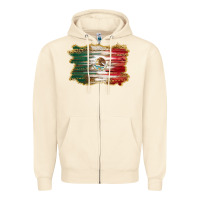 Sandshell mexican flag with leopard Zipper Hoodie - RanaPortraitStore