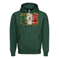 Mexican Flag With Leopard Zipper Hoodie | Teevron
