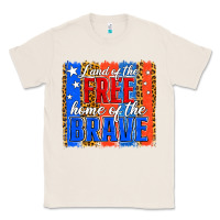 Natural Land of the Free 4th of July Brushstroke Classic Tee - Jasminsmagicworld