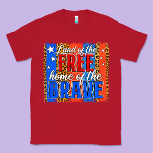 Land Of The Free 4th Of July Brushstroke Classic Tee Designed By Jasminsmagicworld