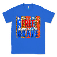 True Royal Land of the Free 4th of July Brushstroke Classic Tee - Jasminsmagicworld