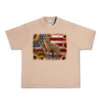 Burro American Wolves with Sunflower Background Png Urban Heavy Tee - Jasminsmagicworld