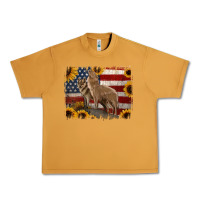 Peanut Butter American Wolves with Sunflower Background Png Urban Heavy Tee - Jasminsmagicworld