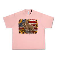 Salmon American Wolves with Sunflower Background Png Urban Heavy Tee - Jasminsmagicworld